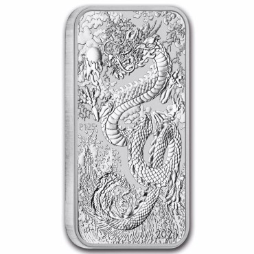 Срібна монета 1oz Прямокутний Дракон 1 долар 2024 Австралія
