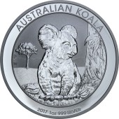 Серебряная монета 1oz Коала 1 доллар 2017 Австралия