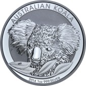 Серебряная монета 1oz Коала 1 доллар 2014 Австралия