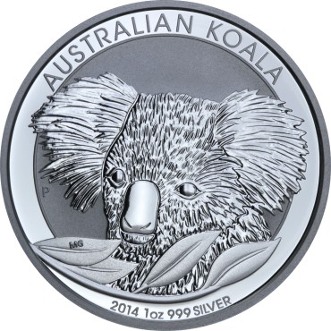 Серебряная монета 1oz Коала 1 доллар 2014 Австралия