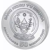 Серебряная монета 1oz Корабль Грейт-Истерн 50 франков 2023 Руанда