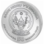 Серебряная монета 1oz Корабль Катти Сарк 50 франков 2024 Руанда