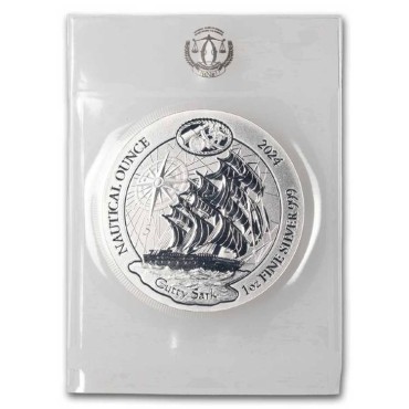 Серебряная монета 1oz Корабль Катти Сарк 50 франков 2024 Руанда