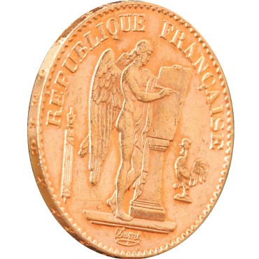 Золотая монета 20 франков 1890 Франция