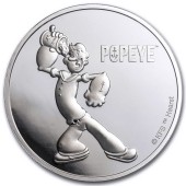 Серебряная монета 1oz Моряк Попай 50 центов 2024 Фиджи