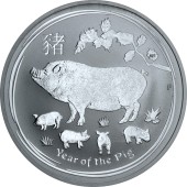 Срібна монета 1oz Рік Свині 1 долар 2019 Австралія