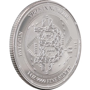 Серебряная монета 1oz Биткоин 2 доллара 2023 Ниуэ