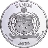 Серебряная монета 1oz Форсаж 2 доллара 2023 Самоа