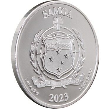 Серебряная монета 1oz Форсаж 2 доллара 2023 Самоа