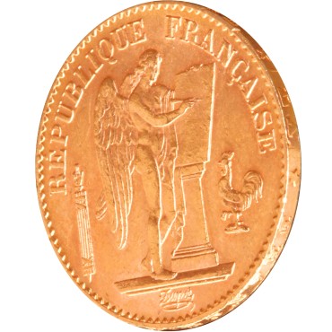 Золотая монета 20 франков 1892 Франция