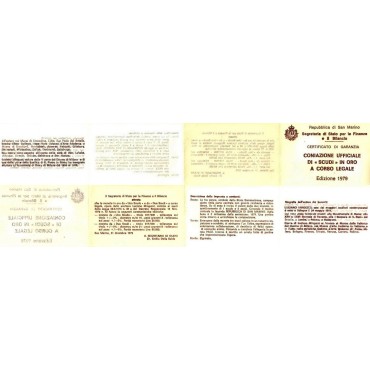 Набір золотих монет Мир 1 скудо та 2 скудо 1979 Сан-Марино