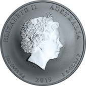 Серебряная монета 1oz Год Свиньи 1 доллар 2019 Австралия