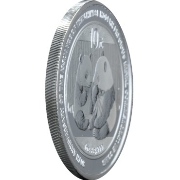 Серебряная монета 1oz Китайская Панда 10 юань 2009 Китай