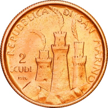 Набор золотых монет Общественная Собственность 1 скудо и 2 скудо 1976 Сан-Марино