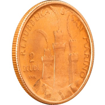 Набор золотых монет Общественная Собственность 1 скудо и 2 скудо 1976 Сан-Марино