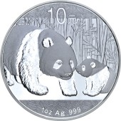 Срібна монета 1oz Китайська Панда 10 юань 2011 Китай