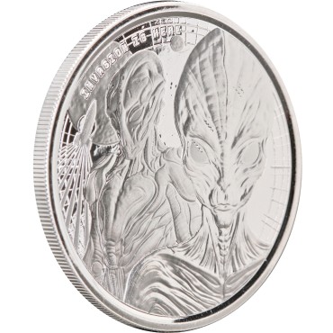 Серебряная монета 1oz Космический Пришелец 20 седи 2023 Гана