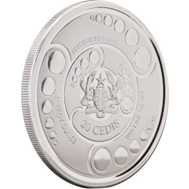 Срібна монета 1oz Космічний Прибулець 20 седі 2023 Гана