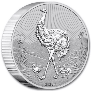 Серебряная монета 2oz Эму Следующее Поколение 2 доллара 2024 Австралия