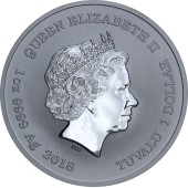 Серебряная монета 1oz Черная Пантера 1 доллар 2018 Тувалу