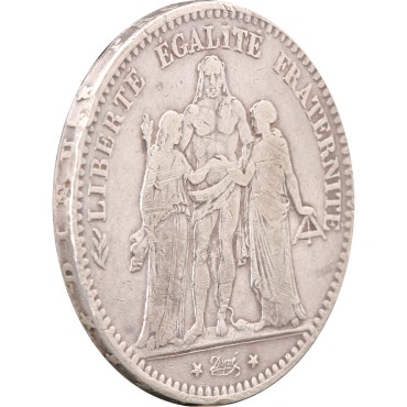 Срібна монета 5 франків 1876 Франція