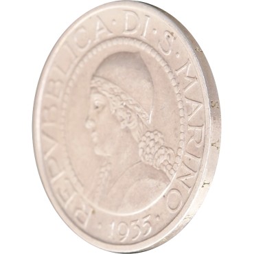 Срібна монета 5 лір 1935 Сан-Марино