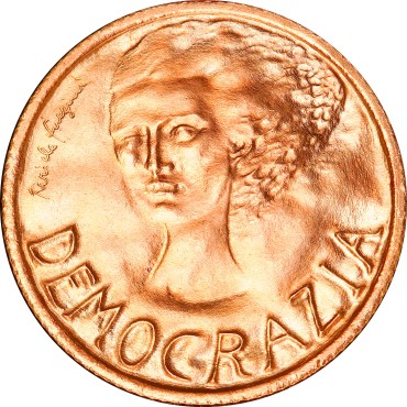 Набор золотых монет Демократия 1 скудо и 2 скудо 1977 Сан-Марино