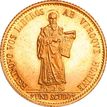 Набір золотих монет Відновлення Карбування 1 скудо і 2 скудо 1974 Сан-Марино