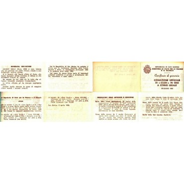 Набор золотых монет Защита Свободы 1 скудо и 2 скудо 1982 Сан-Марино