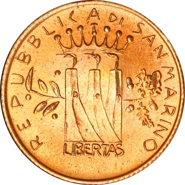 Набор золотых монет Защита Свободы 1 скудо и 2 скудо 1982 Сан-Марино