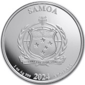 Серебряная монета 1oz Джокер 5 долларов 2024 Самоа