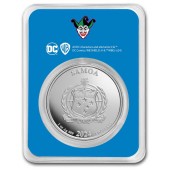 Серебряная монета 1oz Джокер 5 долларов 2024 Самоа (цветная)