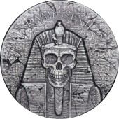 Срібна монета 2oz Рамзес II Потойбічне Життя 1000 франків КФА 2017 Чад