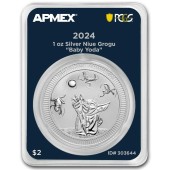 Срібна монета 1oz Зоряні Війни: Грогу 2 долара 2024 Ніуе (MD Premier + PCGS FirstStrike®)