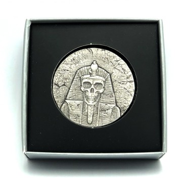 Срібна монета 2oz Рамзес II Потойбічне Життя 1000 франків КФА 2017 Чад