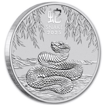 Срібна монета 1/2oz Рік Змії 50 центів 2025 Австралія