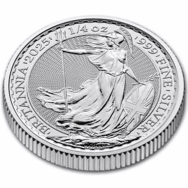 Серебряная монета 1/4oz Британия 50 пенсов 2025 Великобритания