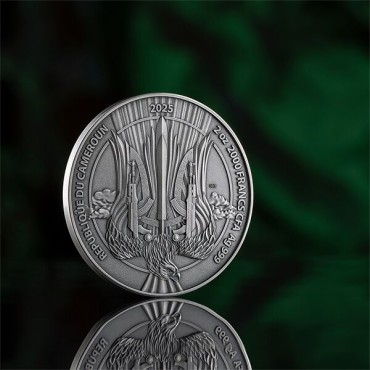 Срібна монета 2oz Сили Спеціальних Операцій 2000 франків КФА 2025 Камерун (кольорова, antique)