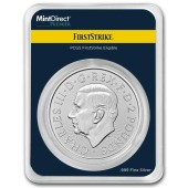 Серебряная монета 1oz Британия 2 английских фунта 2025 Великобритани (MintDirect® Premier + PCGS FS®)