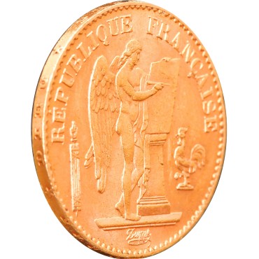 Золотая монета 20 франков 1893 Франция