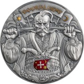 Срібна монета 2oz Безсмертна Слава 10 седі 2025 Гана (кольорова, antique)