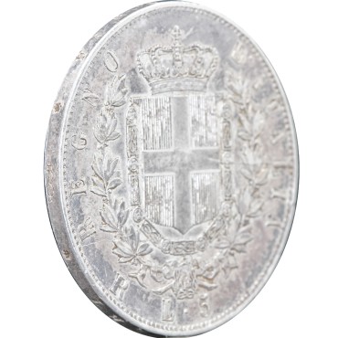 Срібна монета 5 лір 1878 Італія