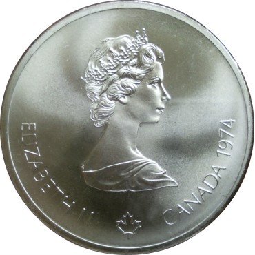 Срібна монета Велоспорт "Олімпіада 1976 у Монреалі" 10 доларів 1974 Канада