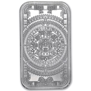 Срібний раунд 1oz Календар Ацтеків США (прямокутний)