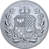 Срібна монета 1oz Алегорії Німеччини та Британії 5 Марок 2019 Німеччина "Limited Edition for WORLD MONEY FAIR'20"
