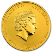 Золота монета 1/4oz Рік Бика 25 доларів 2009 Австралія