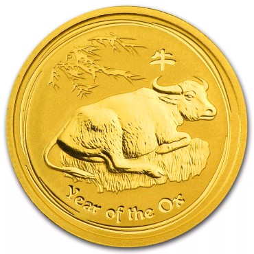 Золота монета 1/4oz Рік Бика 25 доларів 2009 Австралія