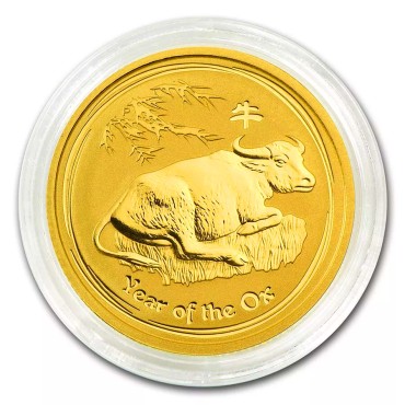 Золотая монета 1/4oz Год Быка 25 долларов 2009 Австралия