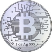 Серебряная монета 1oz Биткоин 500 франков КФА 2022 Чад