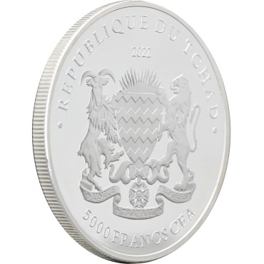 Серебряная монета 1oz Биткоин 500 франков КФА 2022 Чад